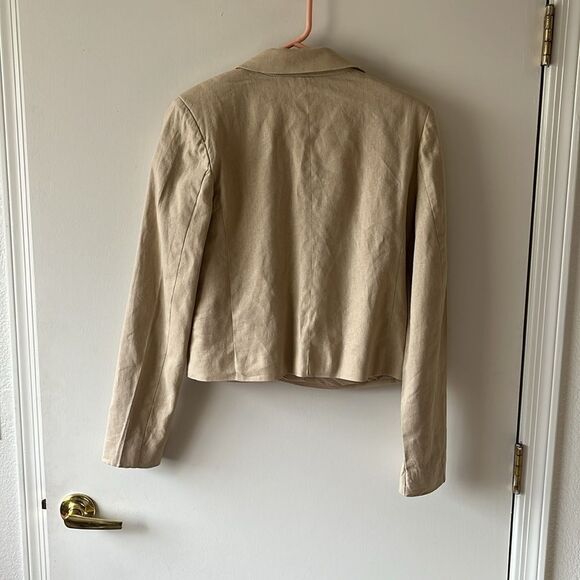 Jason Wu Tan Cropped Blazer with Notched Lapels size M Gently used - Picture 2 of 4